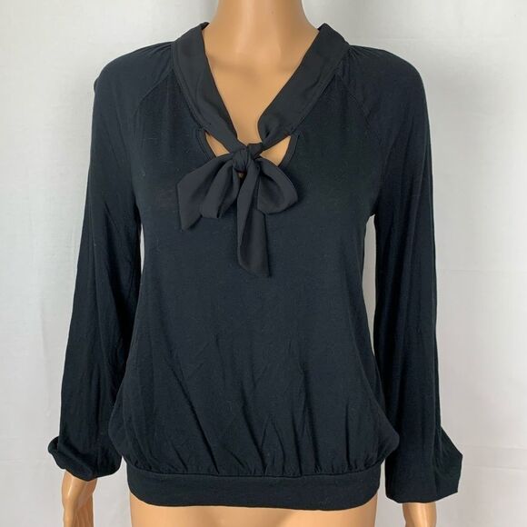 Meadow Rue Anthropologie Neck Tie Blouse Top XS - Picture 1 of 7